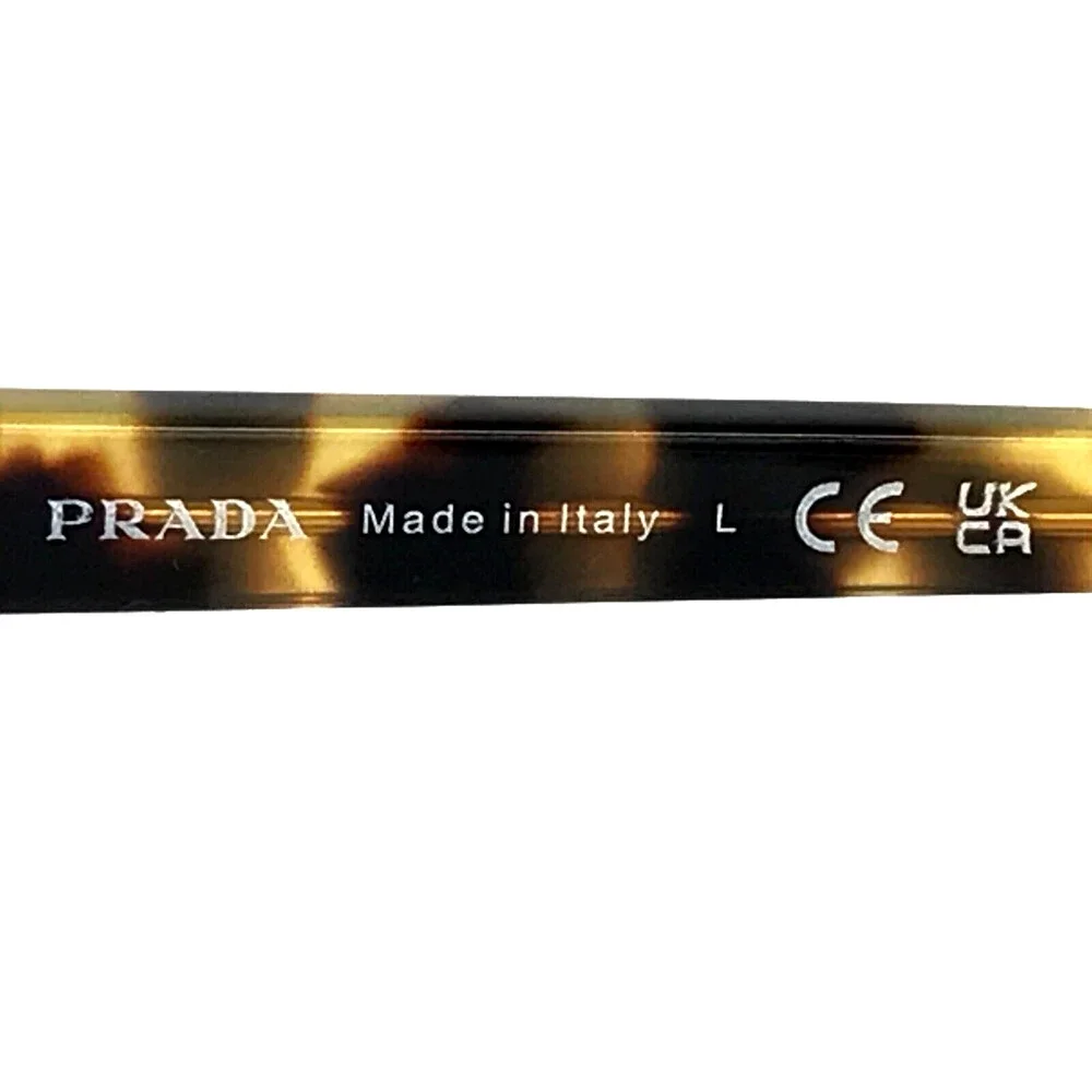 Prada Eyeglasses Frames VPR15Z 389-1O1 Black Tortoise Cat Eye Full Rim 55-16-145